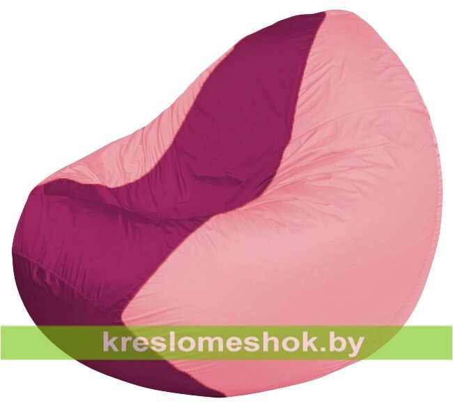 Кресло мешок Classic К2.1-76 (основа розовая, вставка фуксия) от компании Интернет-магазин "Kreslomeshok" - фото 1