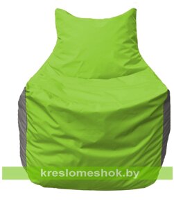 Кресло мешок Фокс Ф2.1-160 (основа салатовая, вставка серая)