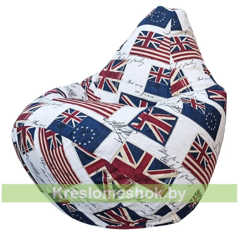 Кресло-мешок Груша Г2.4-04 Британский Флаг от компании Интернет-магазин "Kreslomeshok" - фото 1