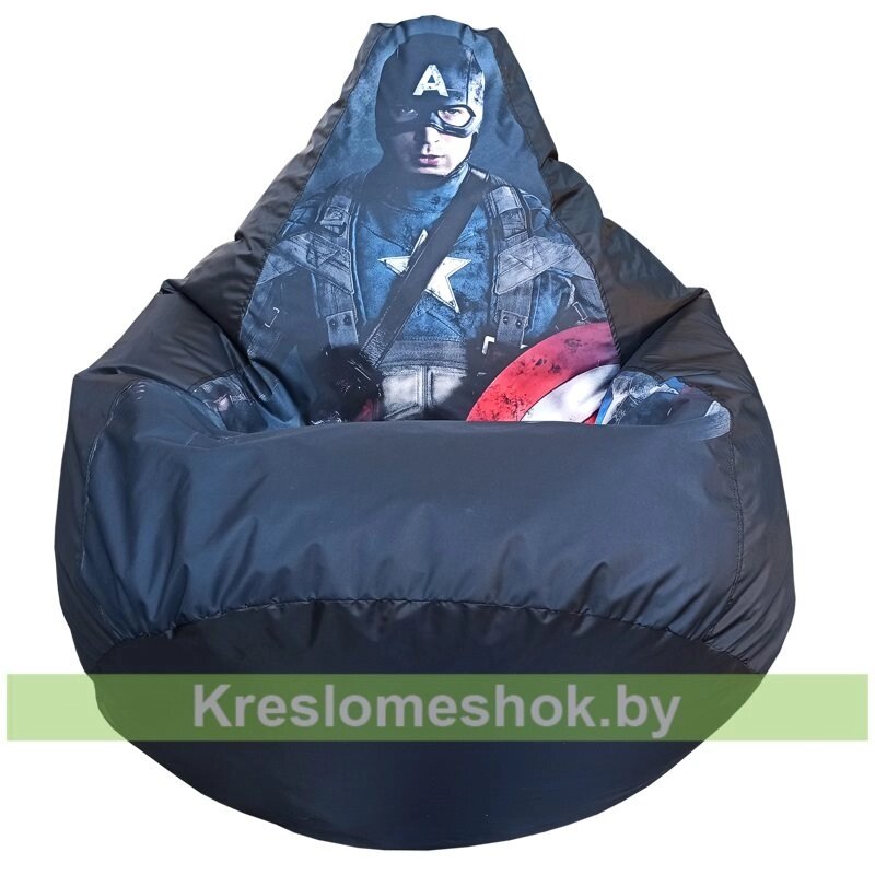 Кресло мешок Груша "Капитан Америка" от компании Интернет-магазин "Kreslomeshok" - фото 1