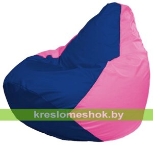 Кресло-мешок Груша Макси Г2.1-120 (основа розовая, вставка синяя)