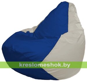 Кресло-мешок Груша Макси Г2.1-125 (основа белая, вставка синяя)