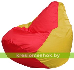 Кресло-мешок Груша Макси Г2.1-178 (основа жёлтая, вставка красная)