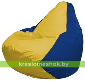 Кресло-мешок Груша Макси Г2.1-254 (основа синяя, вставка жёлтая)