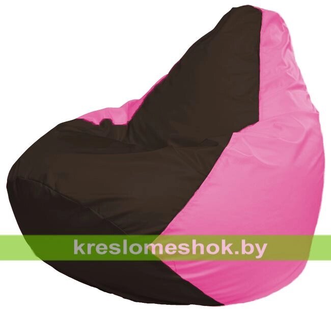 Кресло-мешок Груша Макси Г2.1-325 (основа салатовая, вставка коричневая) от компании Интернет-магазин "Kreslomeshok" - фото 1