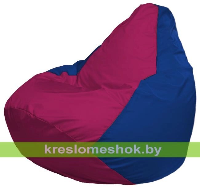 Кресло-мешок Груша Макси Г2.1-375 (основа синяя, вставка фуксия) от компании Интернет-магазин "Kreslomeshok" - фото 1