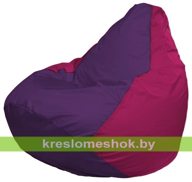 Кресло-мешок Груша Макси Г2.1-68 (основа фуксия, вставка фиолетовая) от компании Интернет-магазин "Kreslomeshok" - фото 1