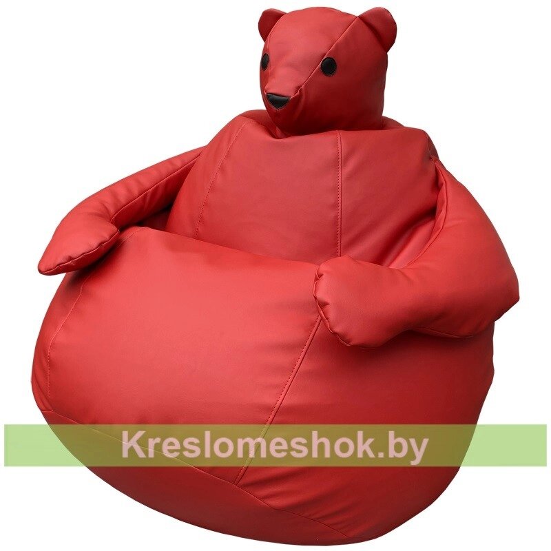 Кресло мешок Мишка (красный) от компании Интернет-магазин "Kreslomeshok" - фото 1
