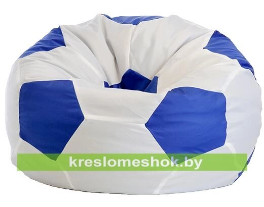 Кресло мешок Мяч М1.1-11 (основа белая, вставка синяя) от компании Интернет-магазин "Kreslomeshok" - фото 1