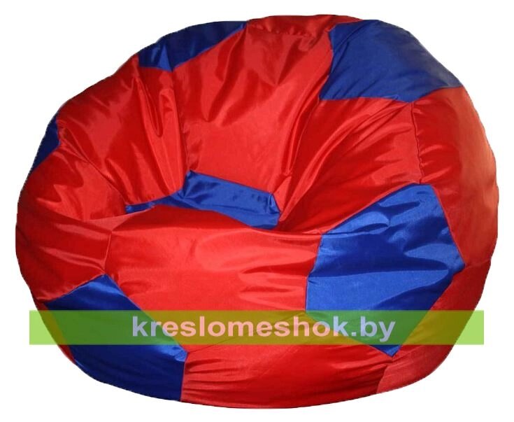 Кресло мешок Мяч М1.1-14 (основа красная, вставка синяя) от компании Интернет-магазин "Kreslomeshok" - фото 1