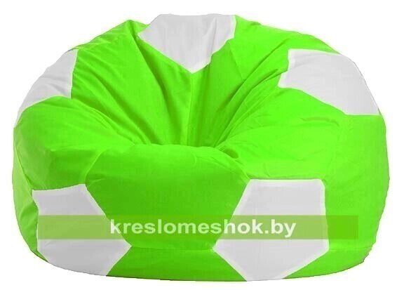 Кресло мешок Мяч М1.1-15 (основа салатовая, вставка белая) от компании Интернет-магазин "Kreslomeshok" - фото 1