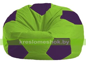 Кресло мешок Мяч М1.1-155 (основа салатовая, вставка фиолетовая)