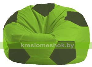 Кресло мешок Мяч М1.1-157 (основа салатовая, вставка оливковая тёмная)