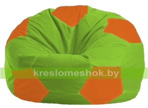 Кресло мешок Мяч М1.1-163 (основа салатовая, вставка оранжевая)