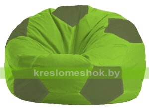 Кресло мешок Мяч М1.1-164 (основа салатовая, вставка оливковая)