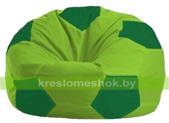 Кресло мешок Мяч М1.1-166 (основа салатовая, вставка зелёная) от компании Интернет-магазин "Kreslomeshok" - фото 1