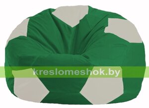 Кресло мешок Мяч М1.1-244 (основа зелёная, вставка белая)