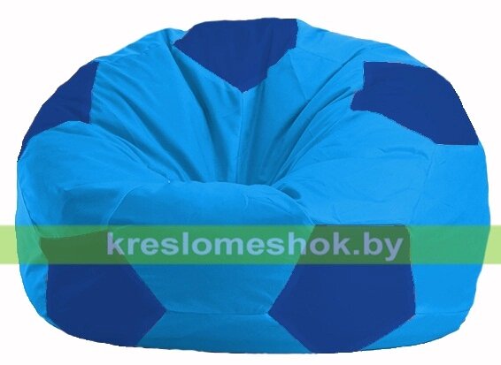 Кресло мешок Мяч М1.1-273 (основа голубая, вставка синяя) от компании Интернет-магазин "Kreslomeshok" - фото 1