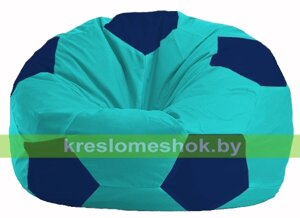 Кресло мешок Мяч М1.1-286 (основа бирюзовая, вставка синяя тёмная)