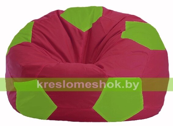 Кресло мешок Мяч М1.1-305 (основа бордовая, вставка салатовая) от компании Интернет-магазин "Kreslomeshok" - фото 1