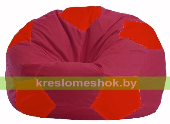 Кресло мешок Мяч М1.1-308 (основа бордовая, вставка красная) от компании Интернет-магазин "Kreslomeshok" - фото 1