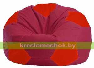 Кресло мешок Мяч М1.1-308 (основа бордовая, вставка красная)