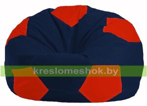 Кресло мешок Мяч М1.1-46 (основа синяя тёмная, вставка красная)