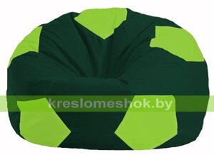 Кресло мешок Мяч М1.1-63 (основа зелёная тёмная, вставка салатовая)