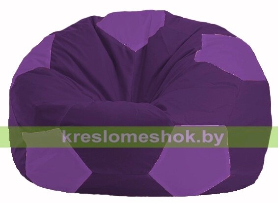 Кресло мешок Мяч М1.1-71 (основа фиолетовая, вставка сиреневая) от компании Интернет-магазин "Kreslomeshok" - фото 1