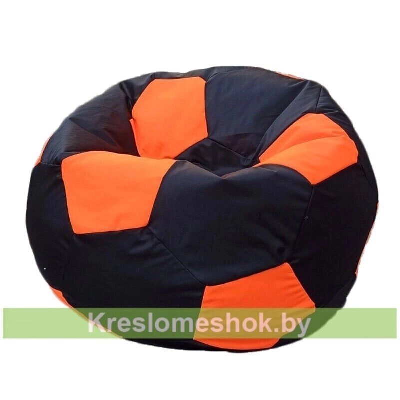 Кресло мешок Мяч М1.7-01 (чёрный, оранжевый) от компании Интернет-магазин "Kreslomeshok" - фото 1