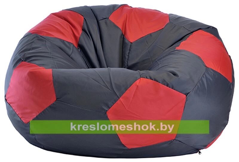 Кресло мешок Мяч Стандарт черно-красный от компании Интернет-магазин "Kreslomeshok" - фото 1