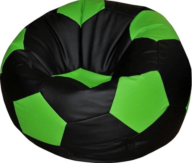 Кресло-мешок "Мяч Стандарт" черно-салатовый от компании Интернет-магазин "Kreslomeshok" - фото 1