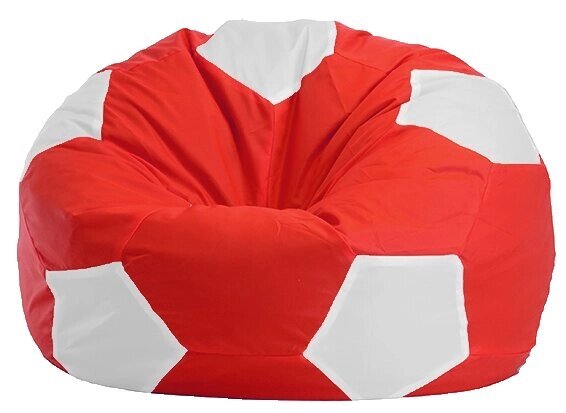 Кресло-мешок "Мяч Стандарт" красно-белое от компании Интернет-магазин "Kreslomeshok" - фото 1