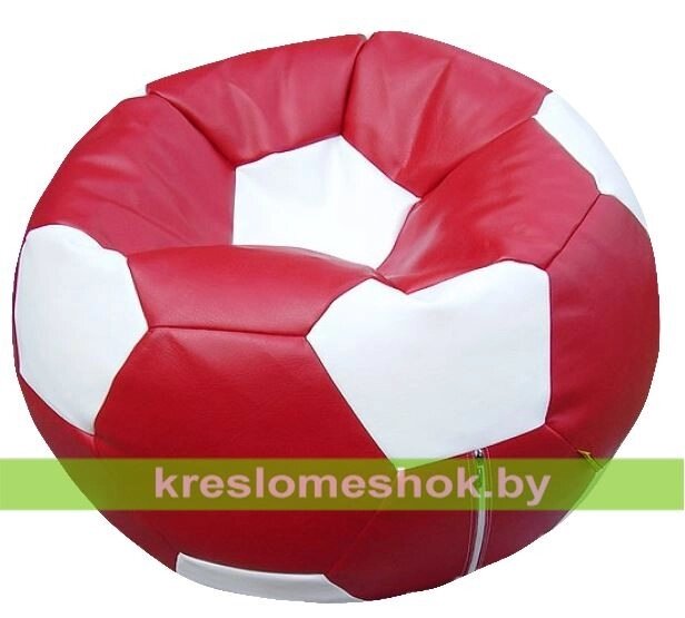 Кресло-мешок Мяч Стандарт М1.3-26 бордово-белый от компании Интернет-магазин "Kreslomeshok" - фото 1