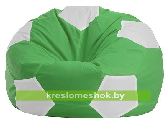 Кресло-мешок "Мяч Стандарт" зелено-белое от компании Интернет-магазин "Kreslomeshok" - фото 1