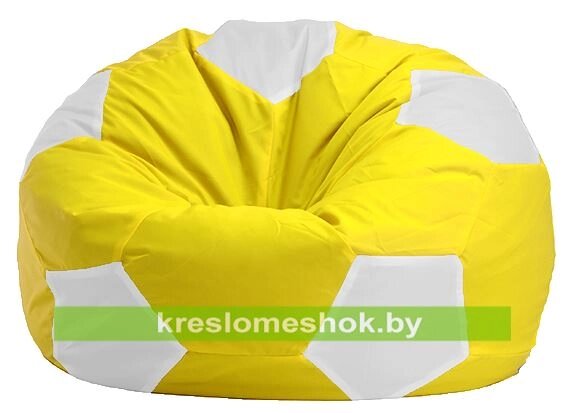 Кресло-мешок "Мяч Стандарт" желто-белое от компании Интернет-магазин "Kreslomeshok" - фото 1