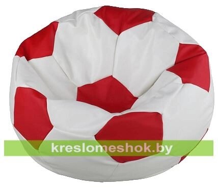 Кресло-мешок Мяч Стандрат М1.3-0910 красно-белое от компании Интернет-магазин "Kreslomeshok" - фото 1