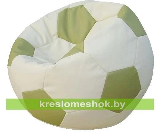 Кресло-мешок Мяч Стандрат М1.3-1019 бело-оливковое от компании Интернет-магазин "Kreslomeshok" - фото 1