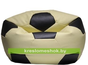 Кресло мешок Мяч Стандрат М1.3-1116 кремово-черный от компании Интернет-магазин "Kreslomeshok" - фото 1