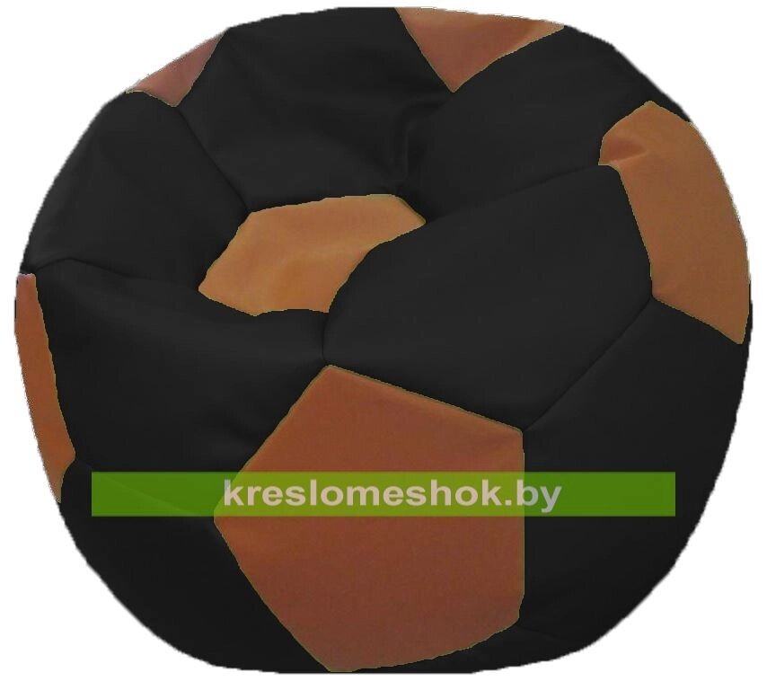 Кресло-мешок Мяч Стандрат М1.3-1607 коричнево-черное от компании Интернет-магазин "Kreslomeshok" - фото 1