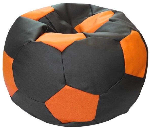 Кресло-мешок Мяч Стандрат М1.3-1620 черно-оранжевое от компании Интернет-магазин "Kreslomeshok" - фото 1