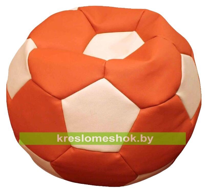 Кресло-мешок Мяч Стандрат М1.3-2010 оранжево-белый от компании Интернет-магазин "Kreslomeshok" - фото 1