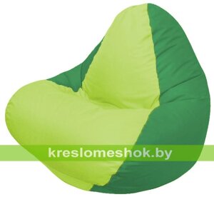 Кресло мешок RELAX Г4.1-012 (основа зелёная, вставка салатовая)