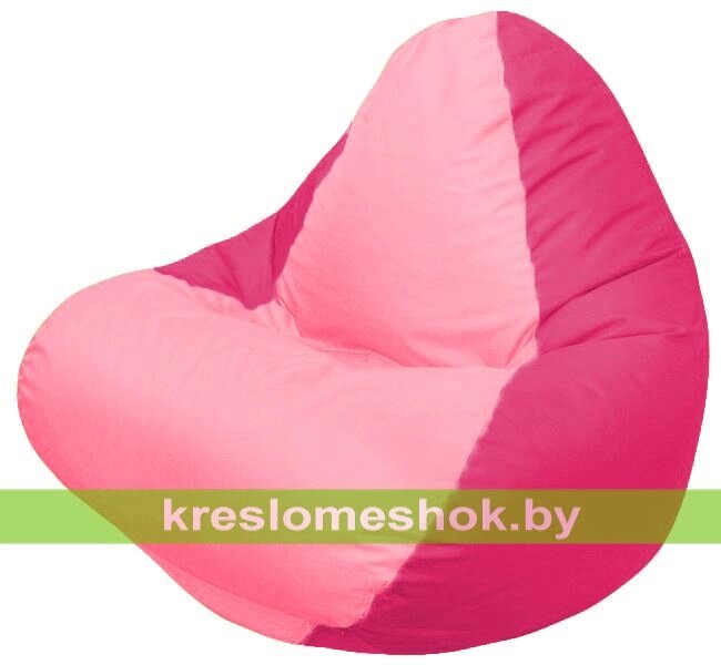 Кресло мешок RELAX Г4.1-051 (основа фуксия, вставка розовая) от компании Интернет-магазин "Kreslomeshok" - фото 1