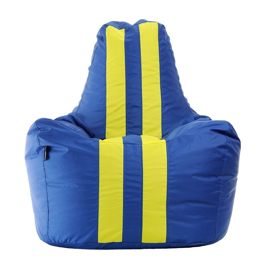 Кресло мешок Спортинг Рейсер (основа синяя, вставка жёлтая) от компании Интернет-магазин "Kreslomeshok" - фото 1