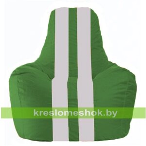 Кресло-мешок Спортинг С1.1-244 (основа зелёная, вставка белая)