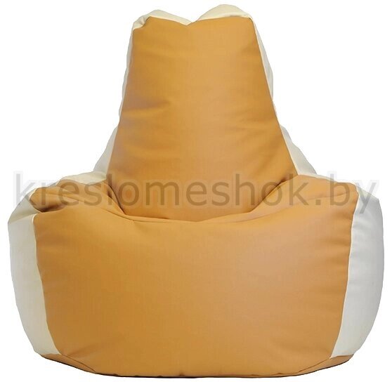 Кресло мешок Спортинг С3.3-01 (бежевый с белым) от компании Интернет-магазин "Kreslomeshok" - фото 1
