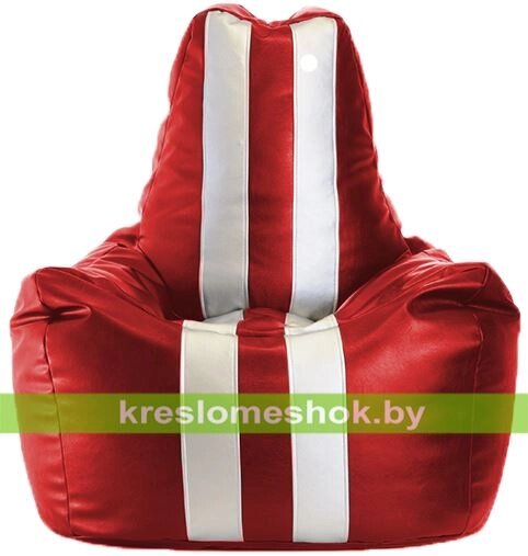 Кресло мешок Спортинг С3.3-02 (красный, белый) от компании Интернет-магазин "Kreslomeshok" - фото 1