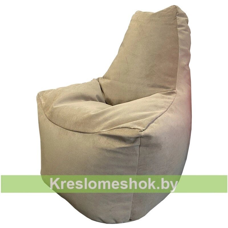 Кресло мешок Спортинг велюр (бежевый) от компании Интернет-магазин "Kreslomeshok" - фото 1