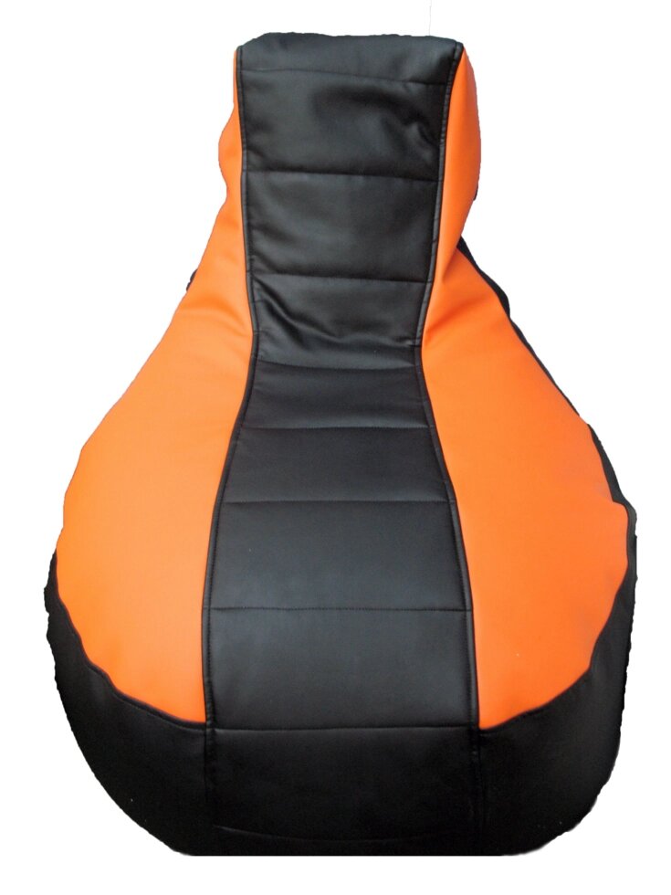 Кресло мешок Трон (черный, оранж) от компании Интернет-магазин "Kreslomeshok" - фото 1
